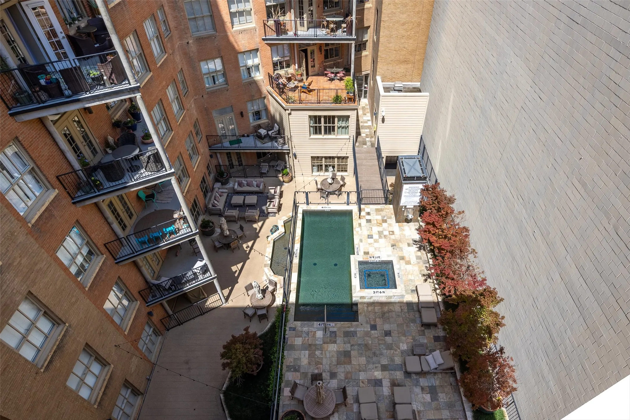 Relax on the hidden patio off the second floor