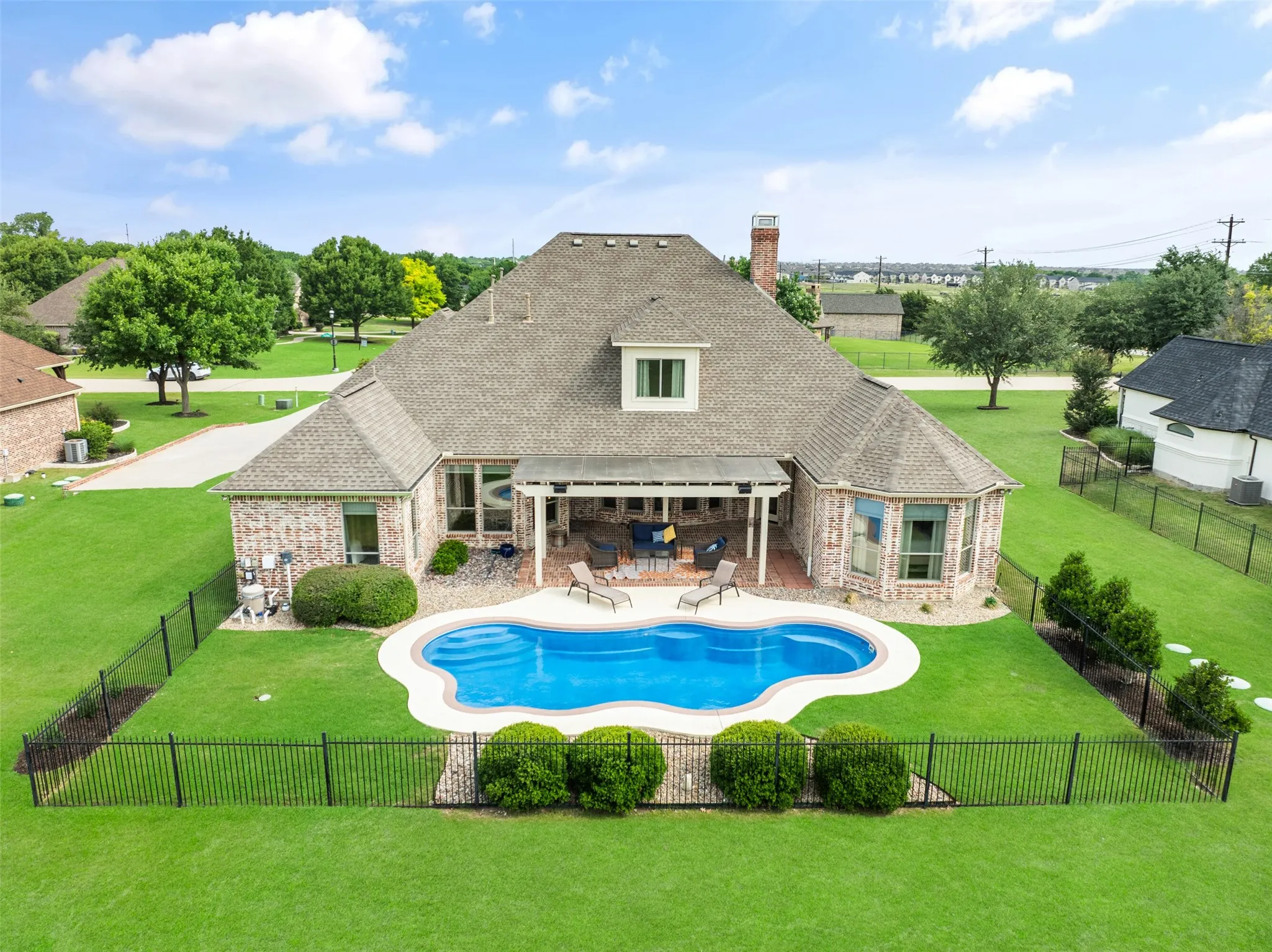 A Private Backyard Oasis just in time for Texas Sunsets and Summers!