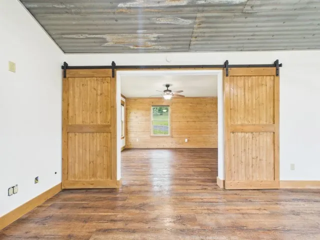 Rustic Barn doors on guest bedroom entry