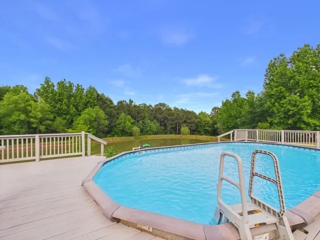 Pool overlooking the pond