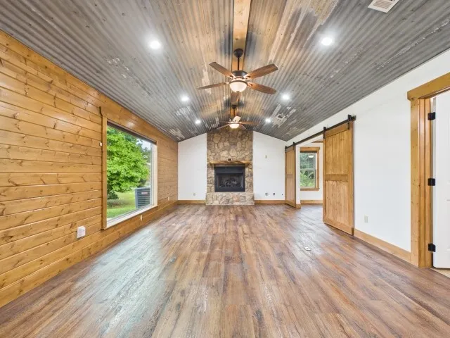 Panoramic views from the living room windows