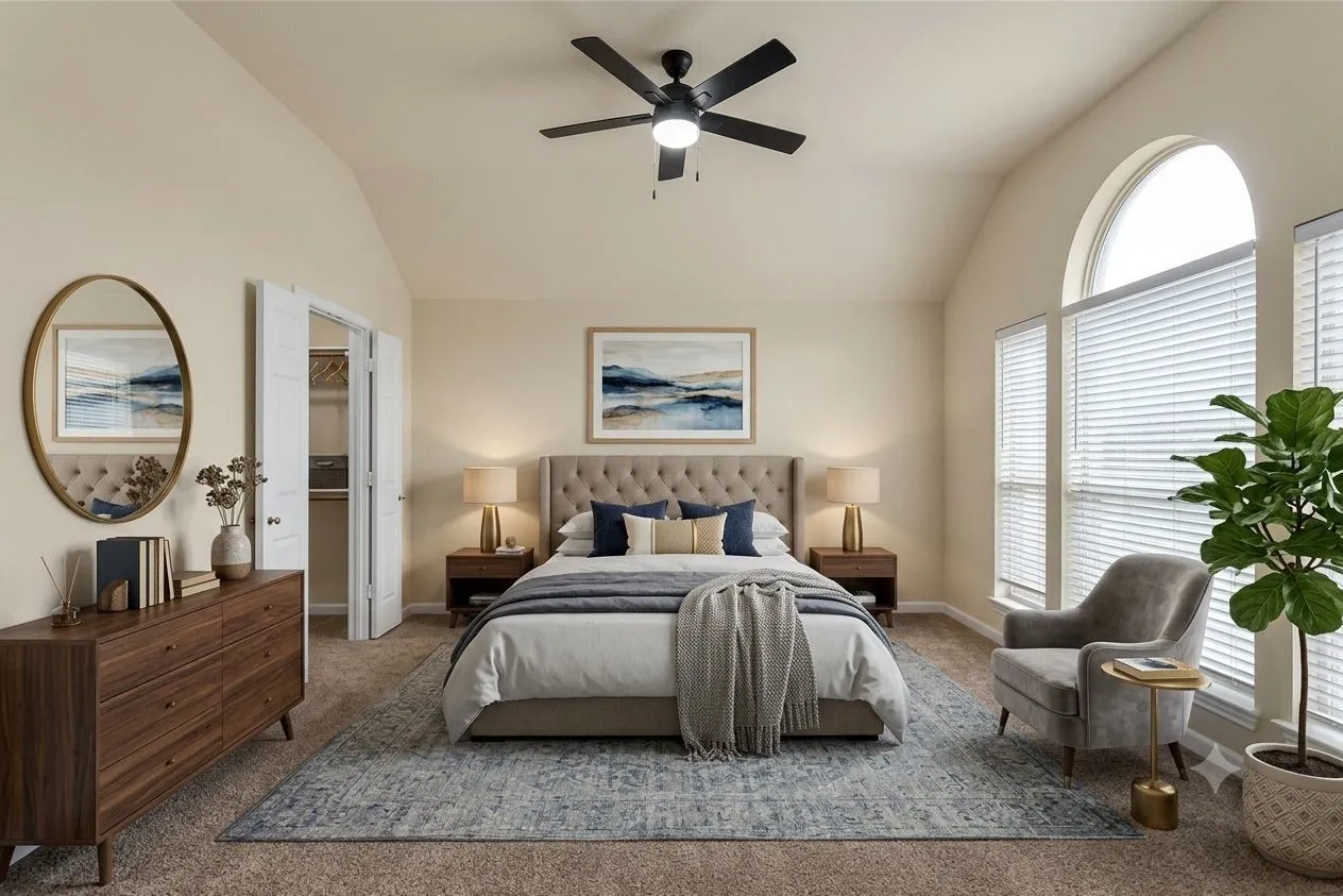 Virtually Staged Bedroom