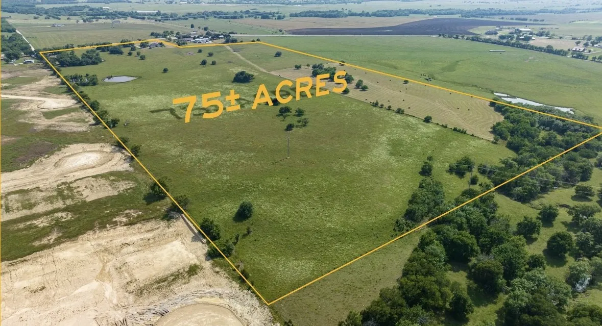 Expansive 75± acre parcel with verdant pastures, mature tree lines, and a natural pond