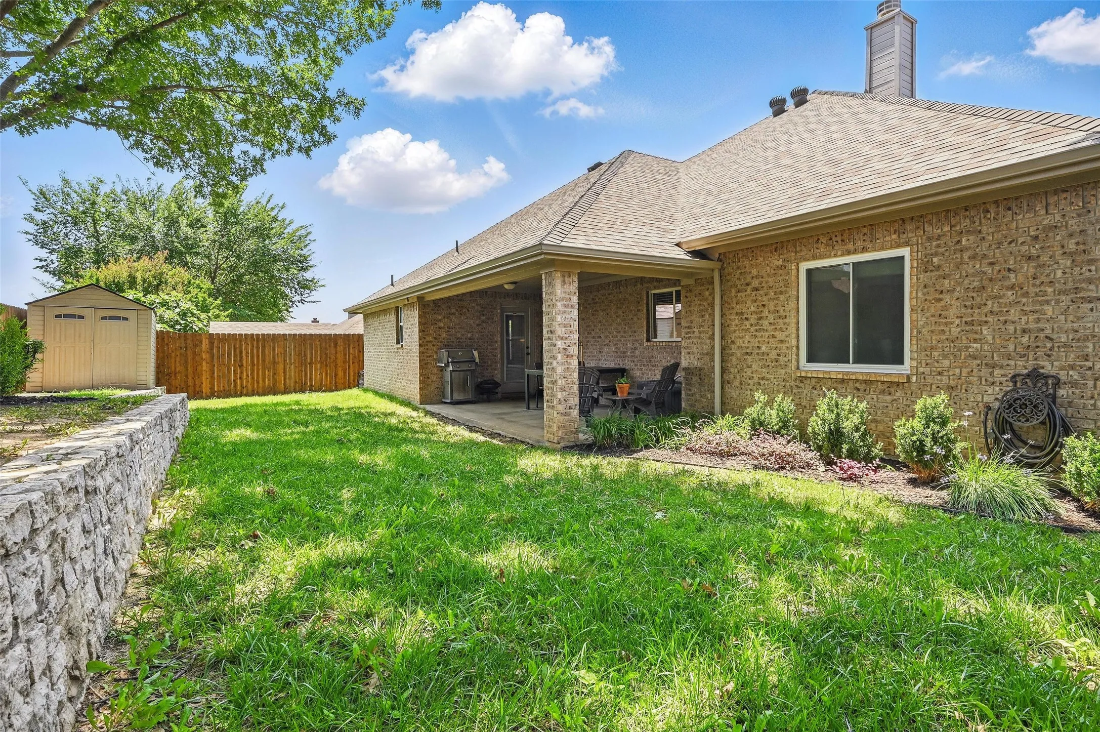 Large backyard