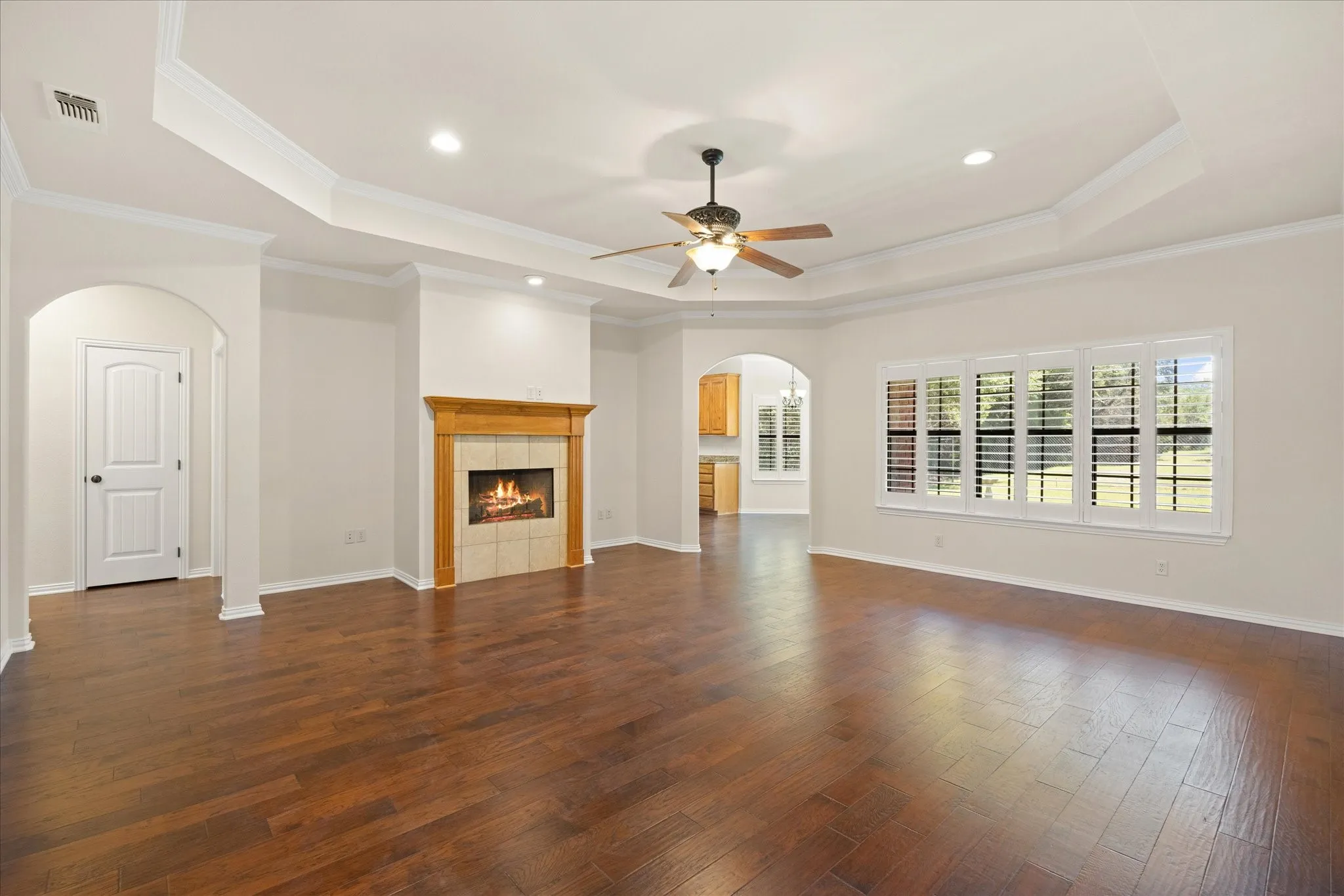 Family room off of the kitchen