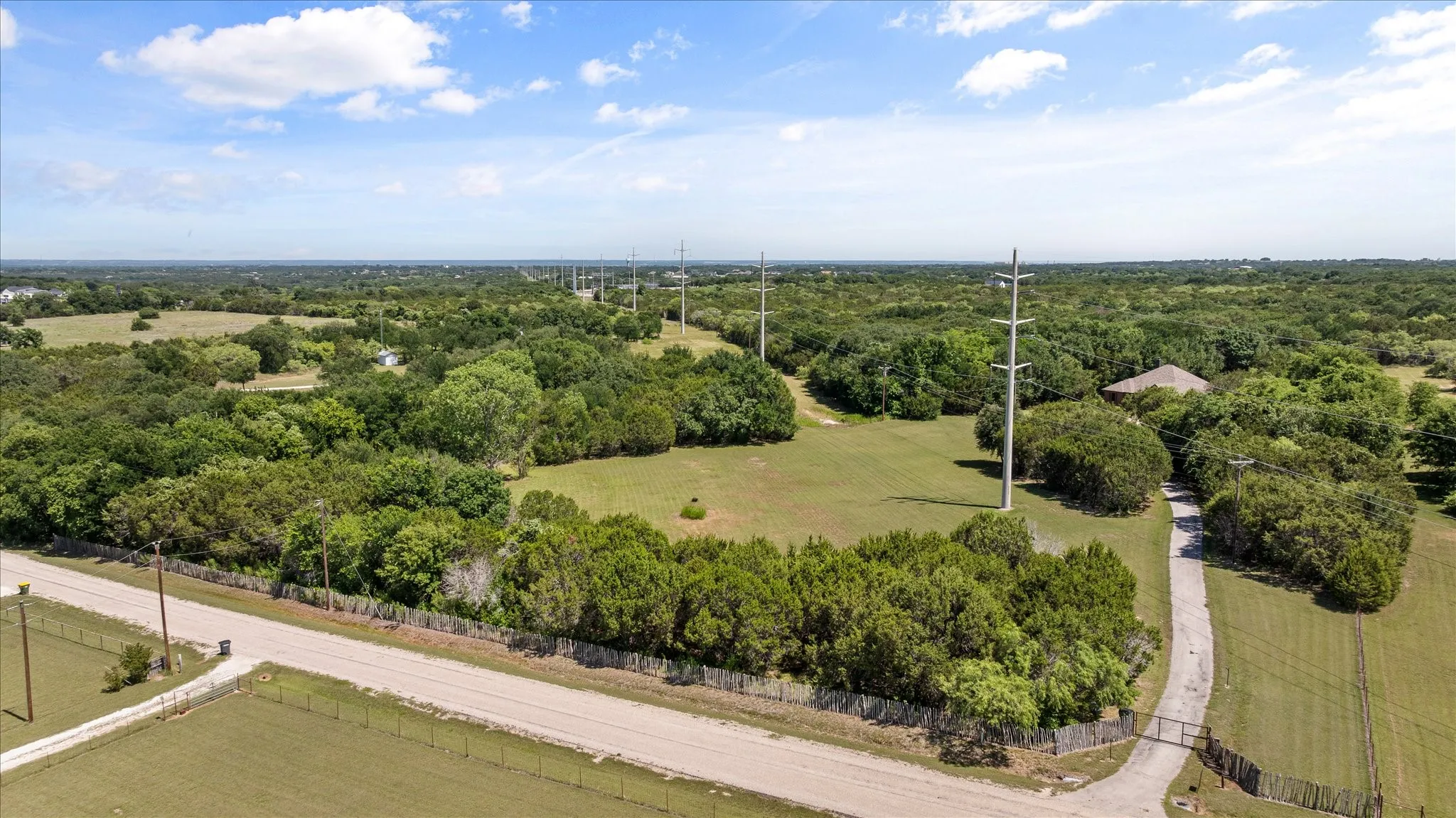 Aerial view of property
