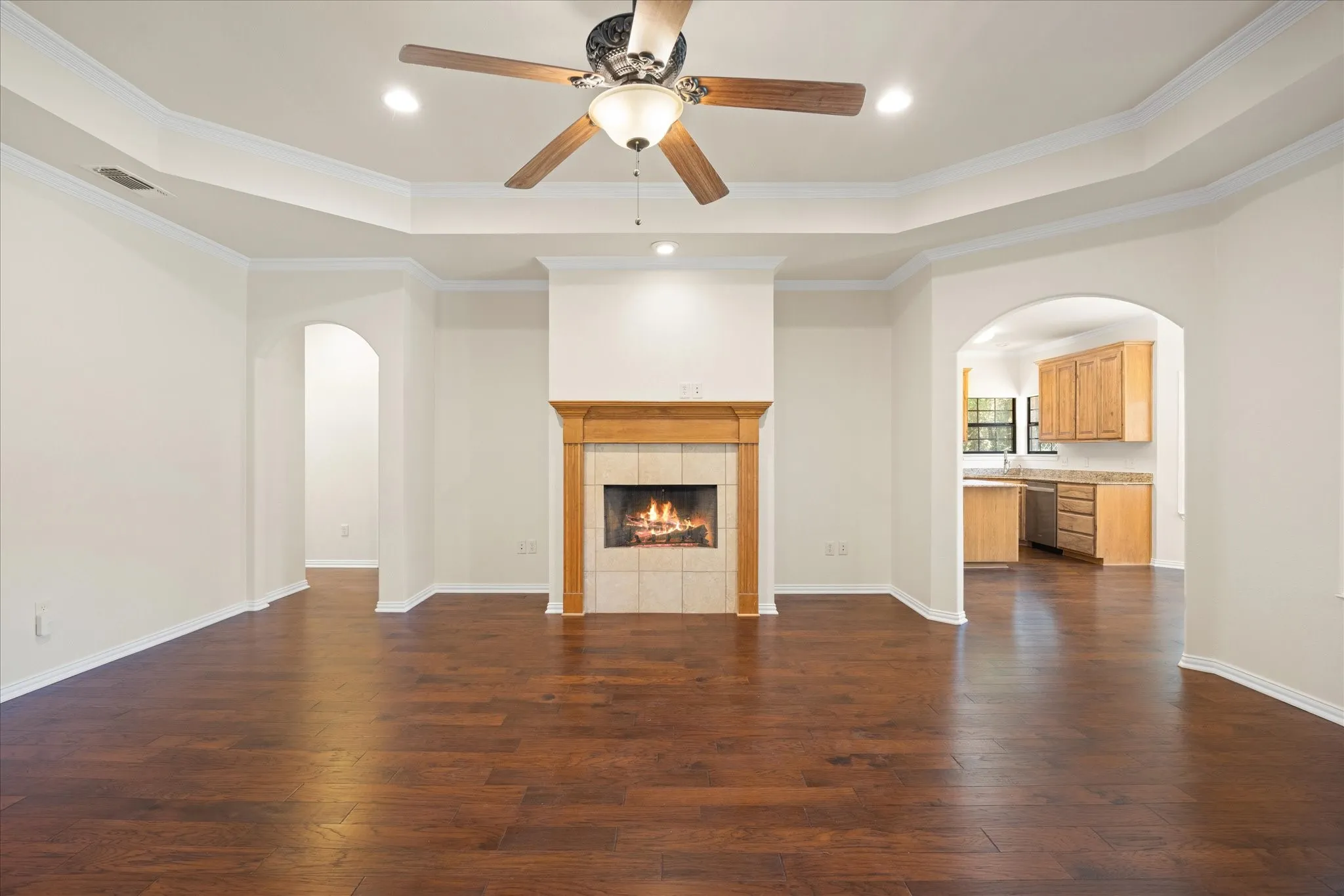 Fireplace in the living room