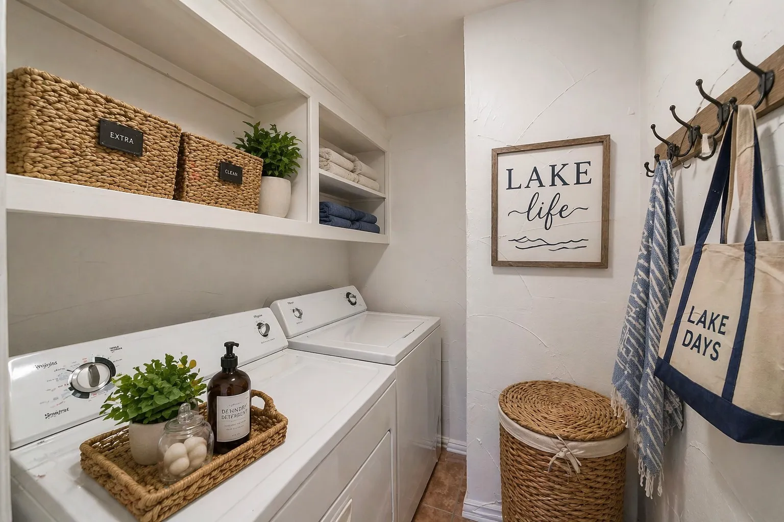 Utility Room.  Digitally staged to show potential.
