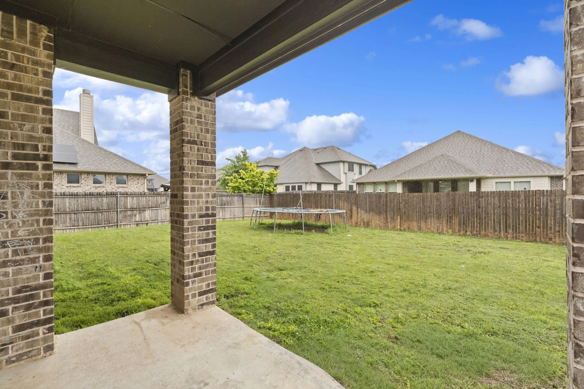Covered Back Patio and Large Yard