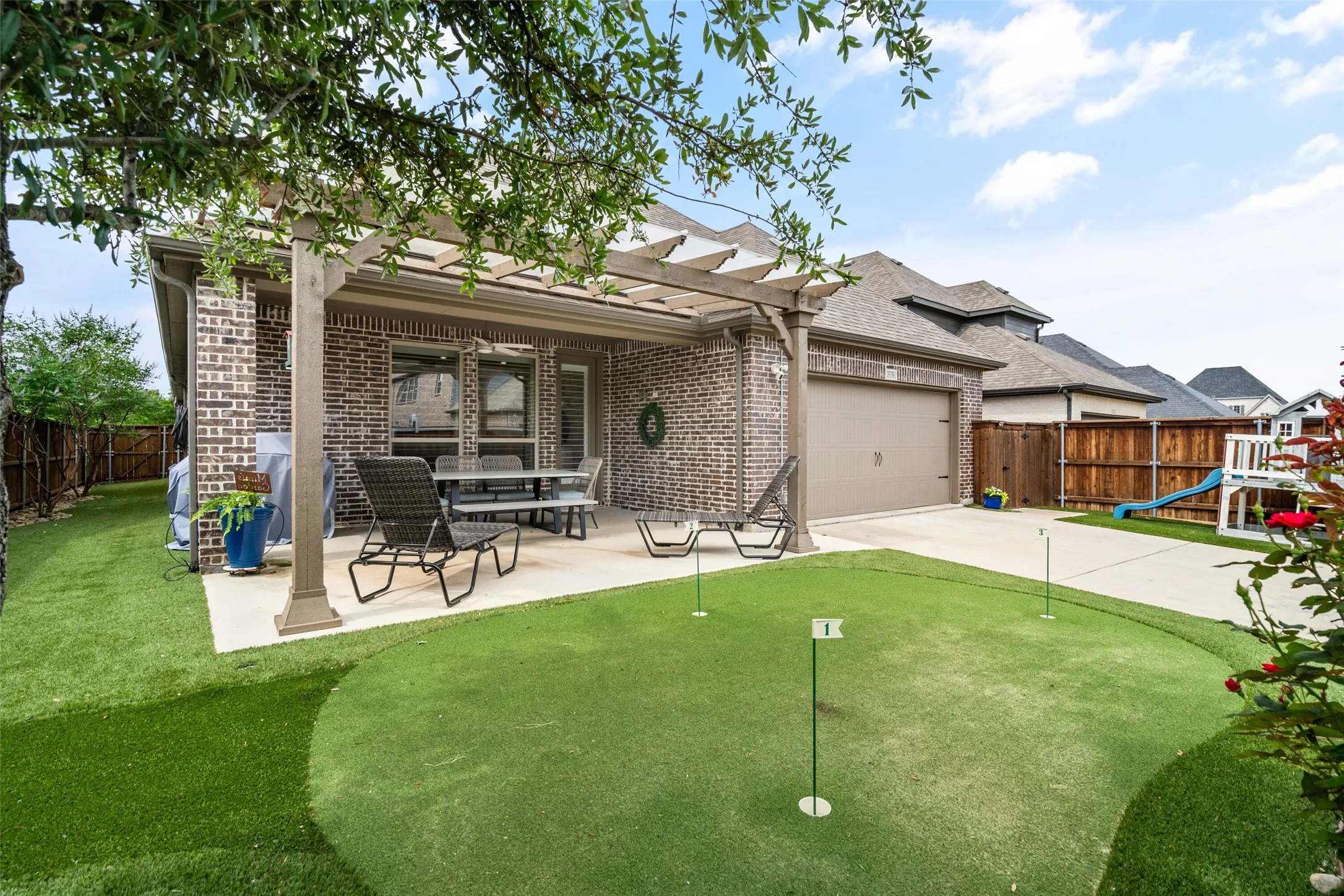 Putting Green and Outdoor Living Area