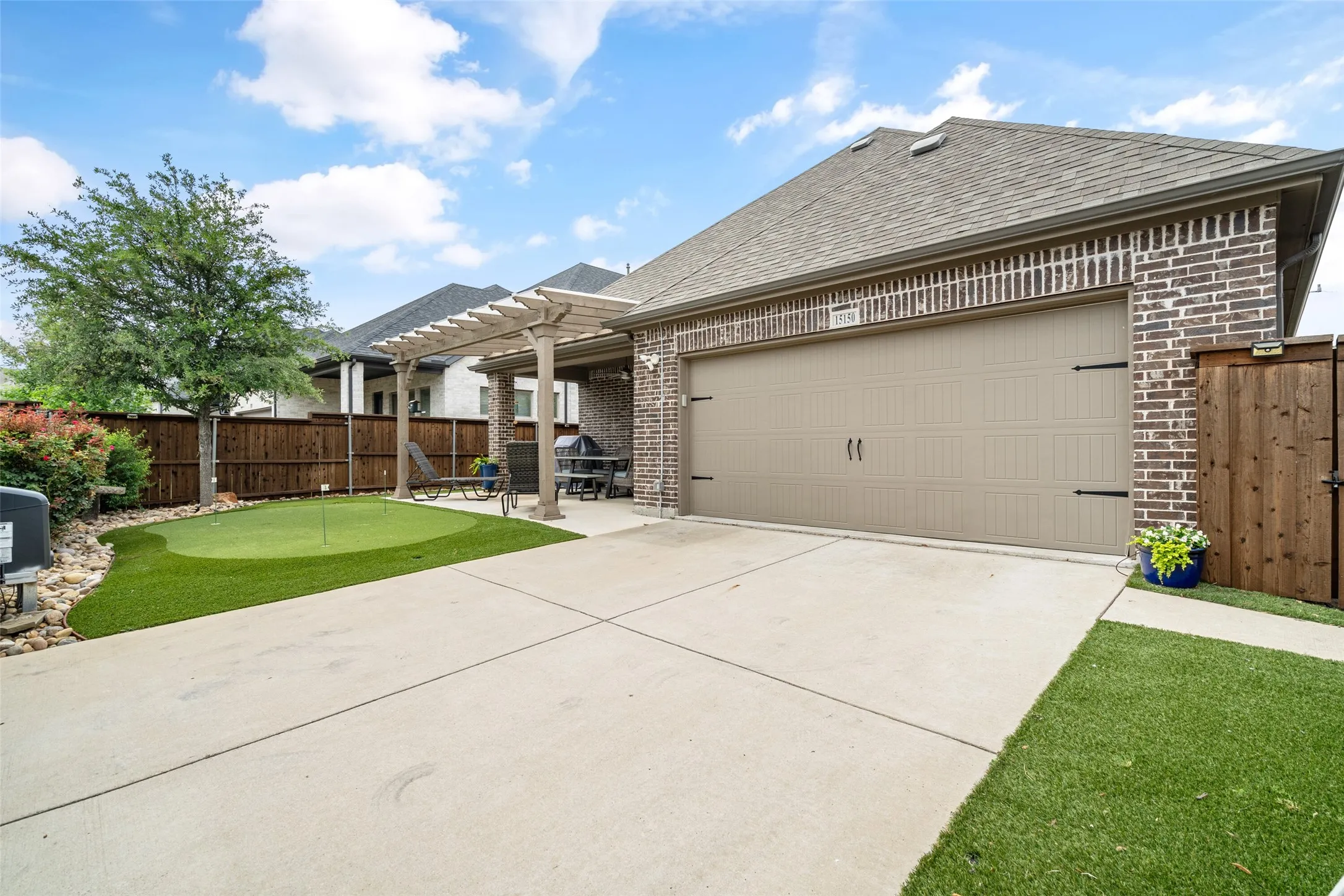 Driveway with Electric Gate