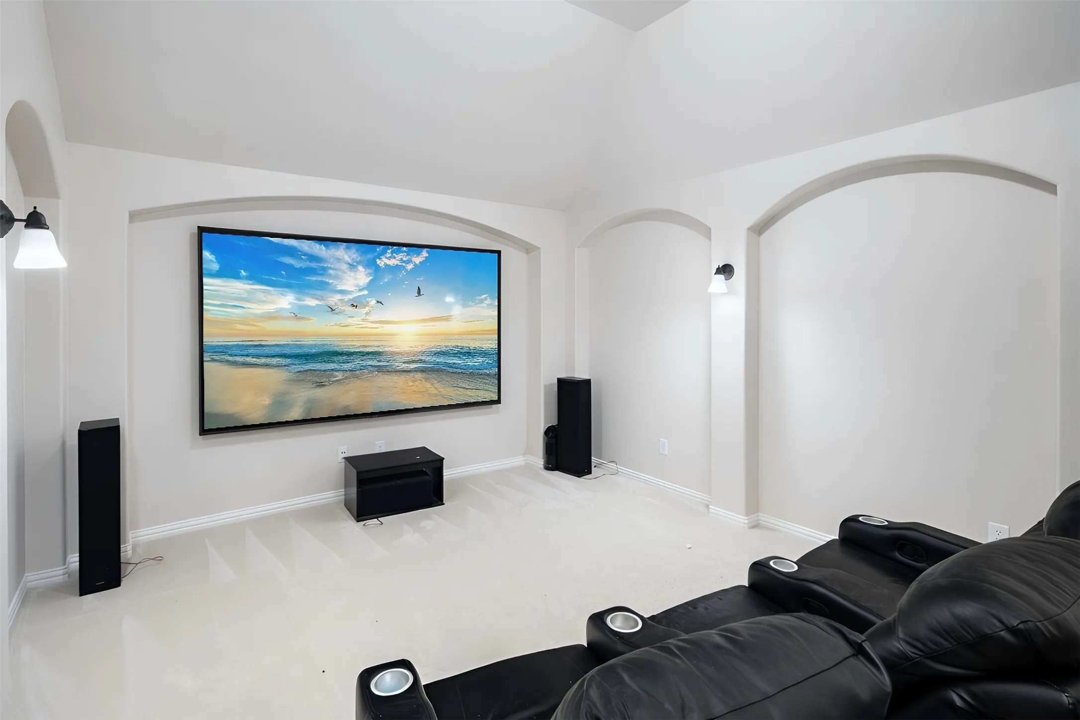 Media Room - Virtually Staged