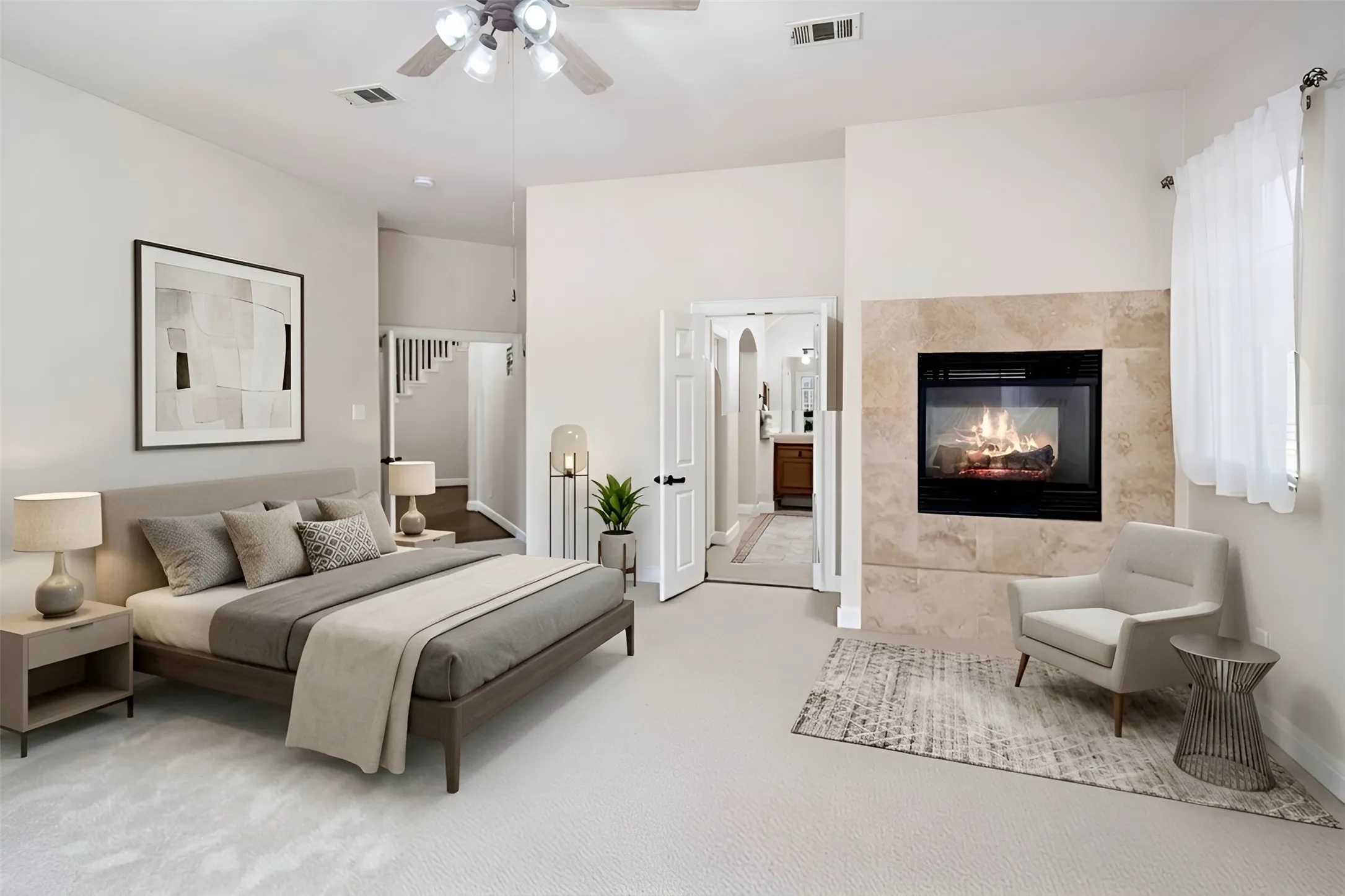 Primary Bedroom - Virtually Staged