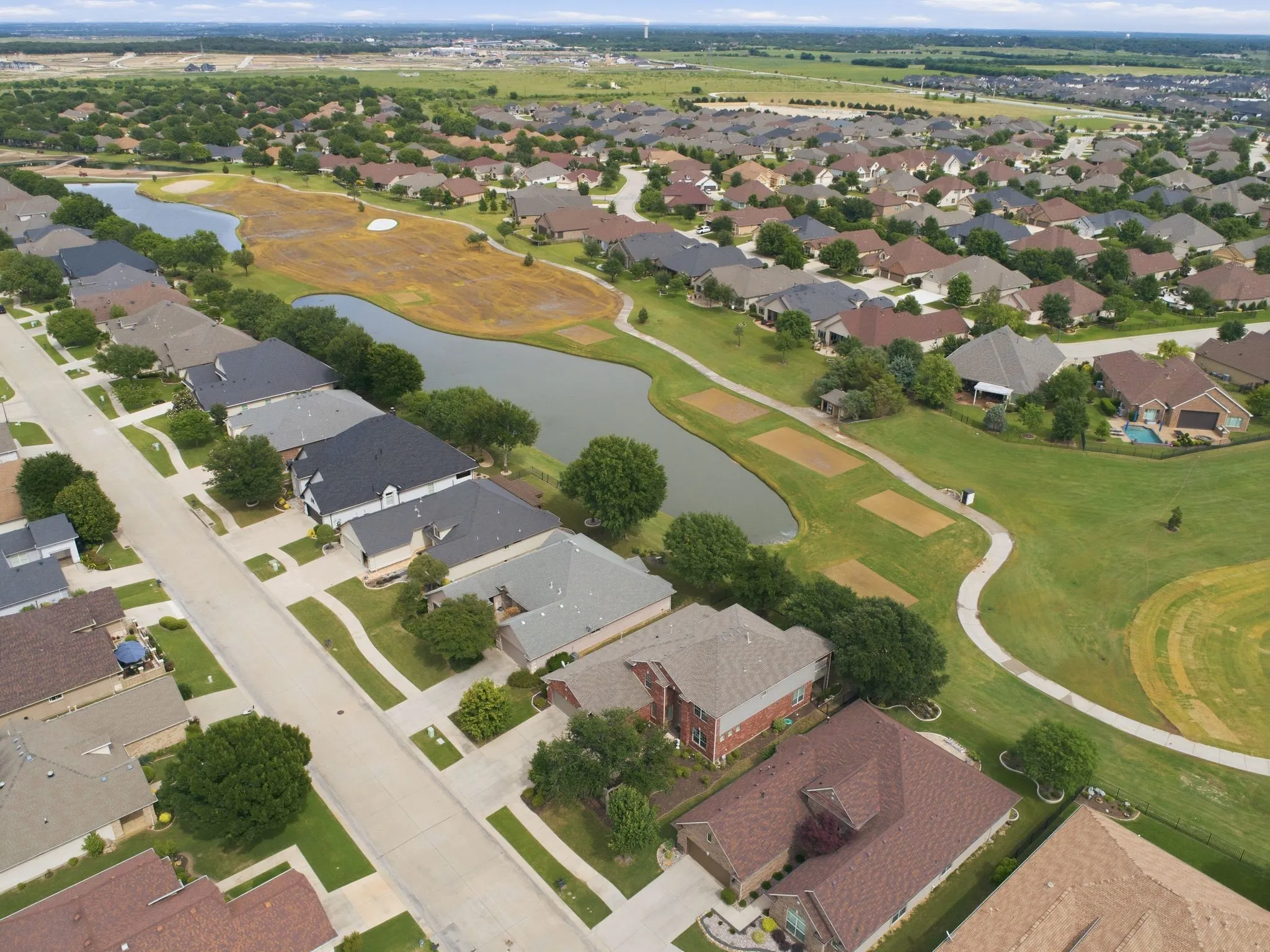 Aerial view of 5th and 6th holes.