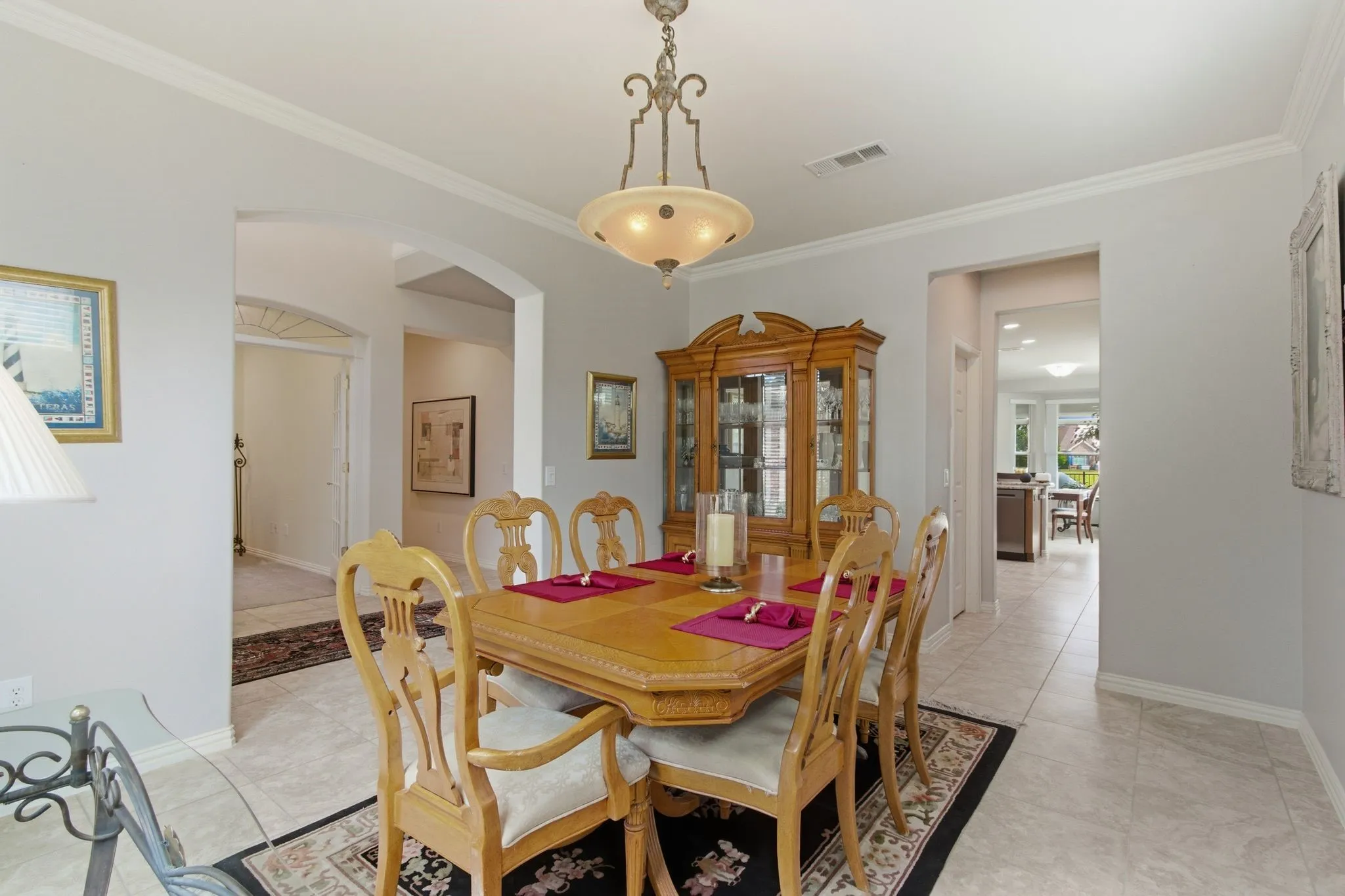 Dining area leads into the butler's pantry.