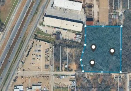 Satellite view of all three parcels