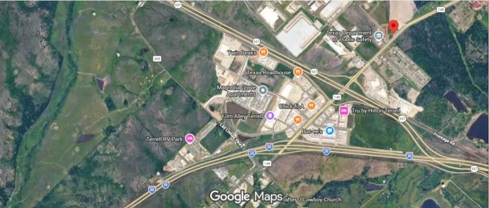 Satellite Map. Indicating the geographic location and surrounding infrastructure of the property