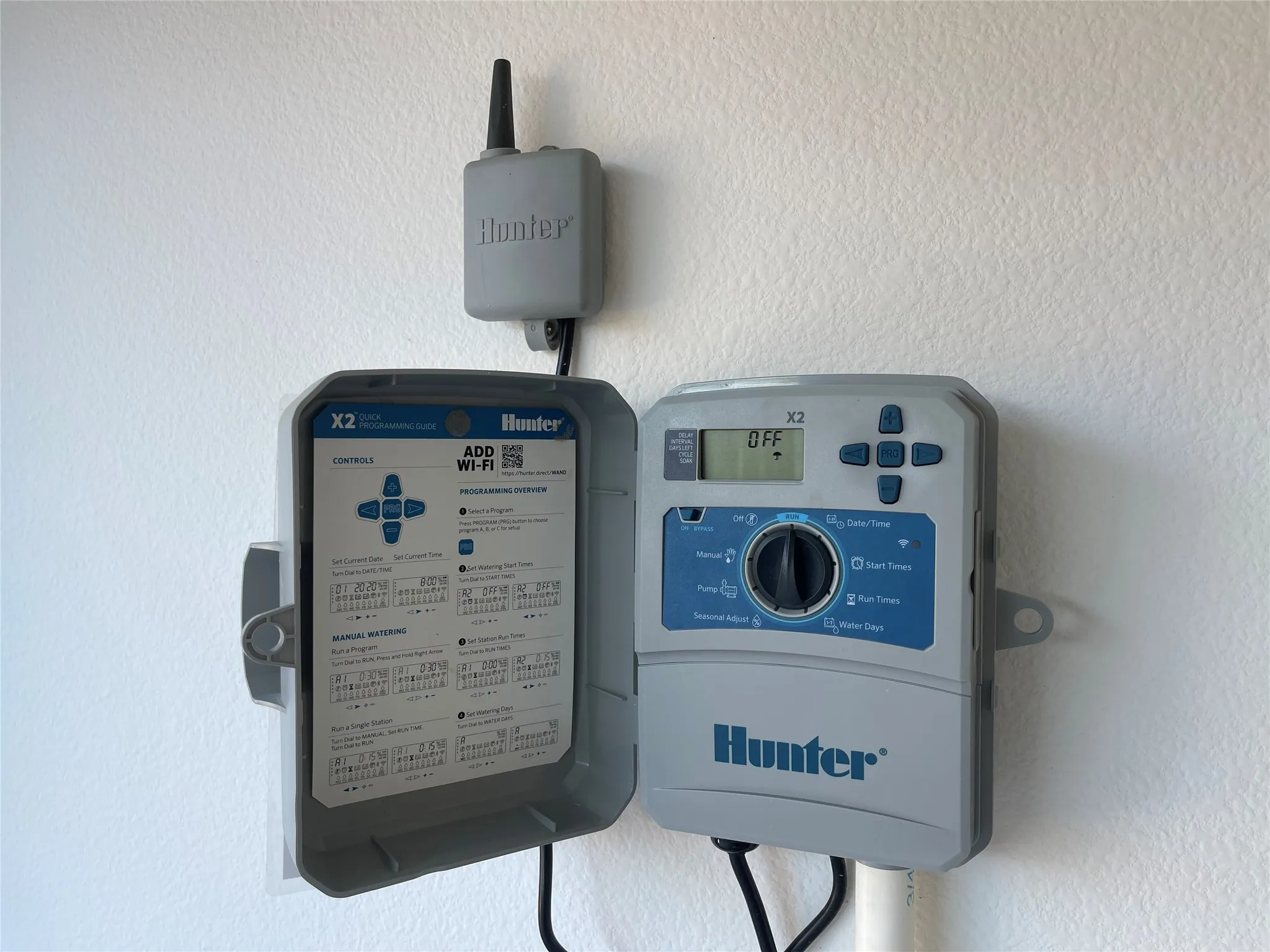 Hunter X2 irrigation controller with Wi-Fi module