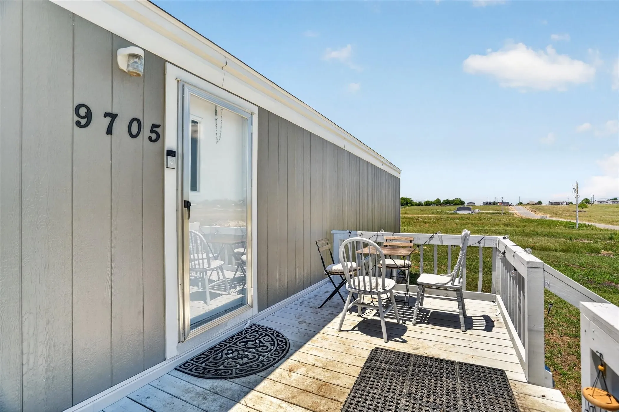 front deck with seating area