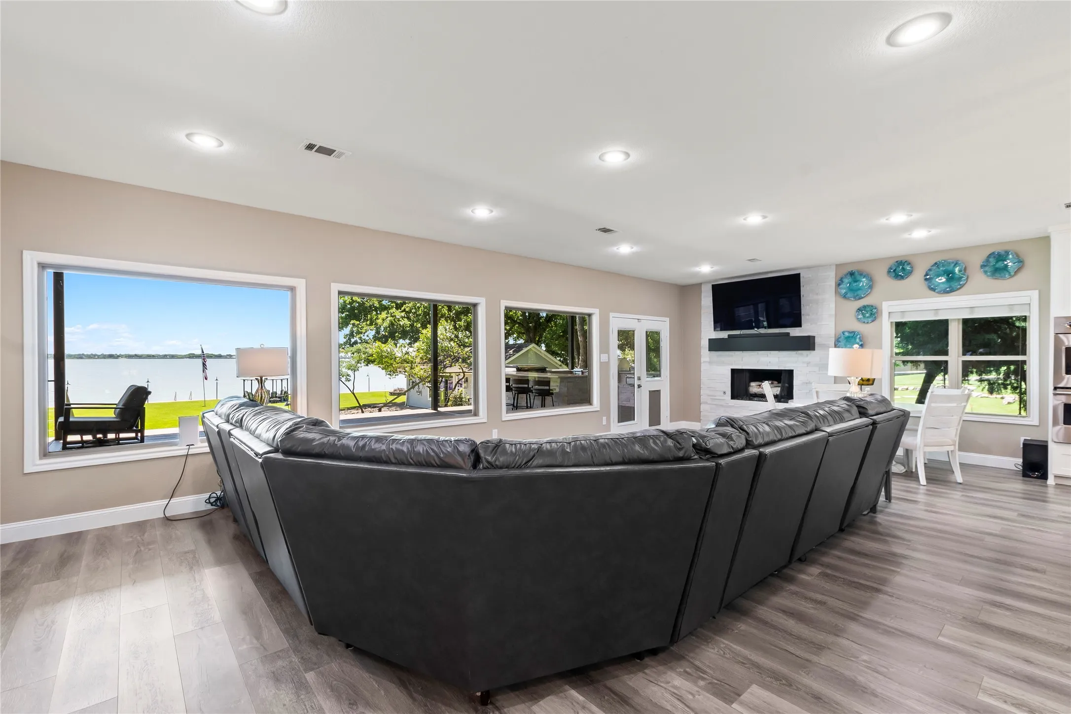 3,957 sq ft main home with generous living space. Open water views from the main living spaces.