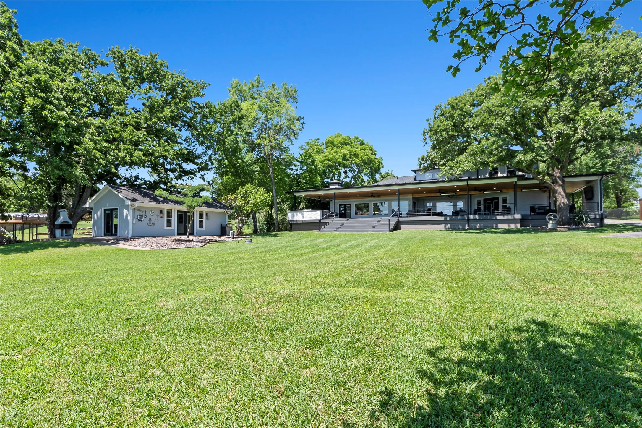 Waterside View showing entrance to the guest quarters.