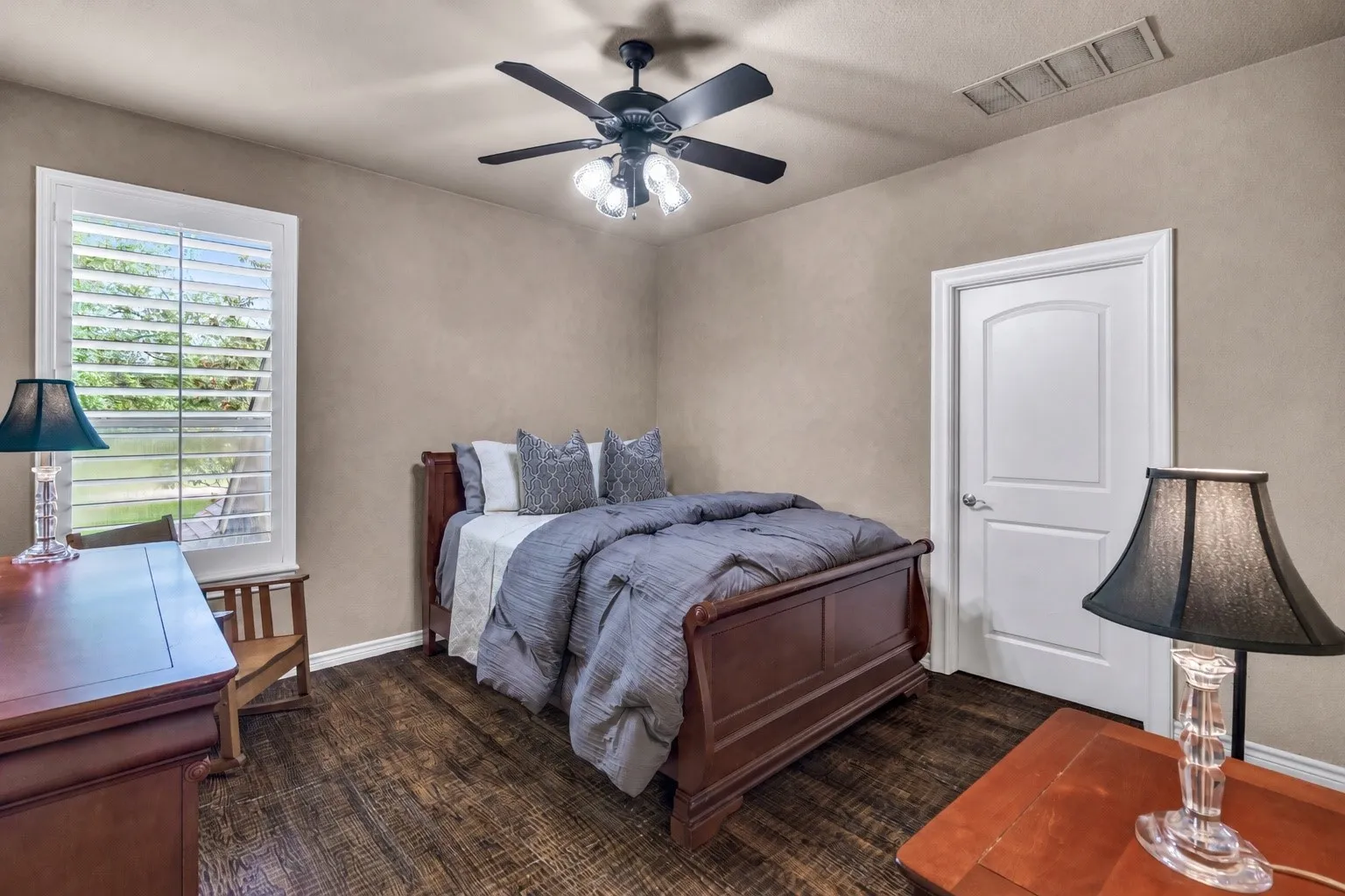 Upstairs bedroom with ensuite bath.