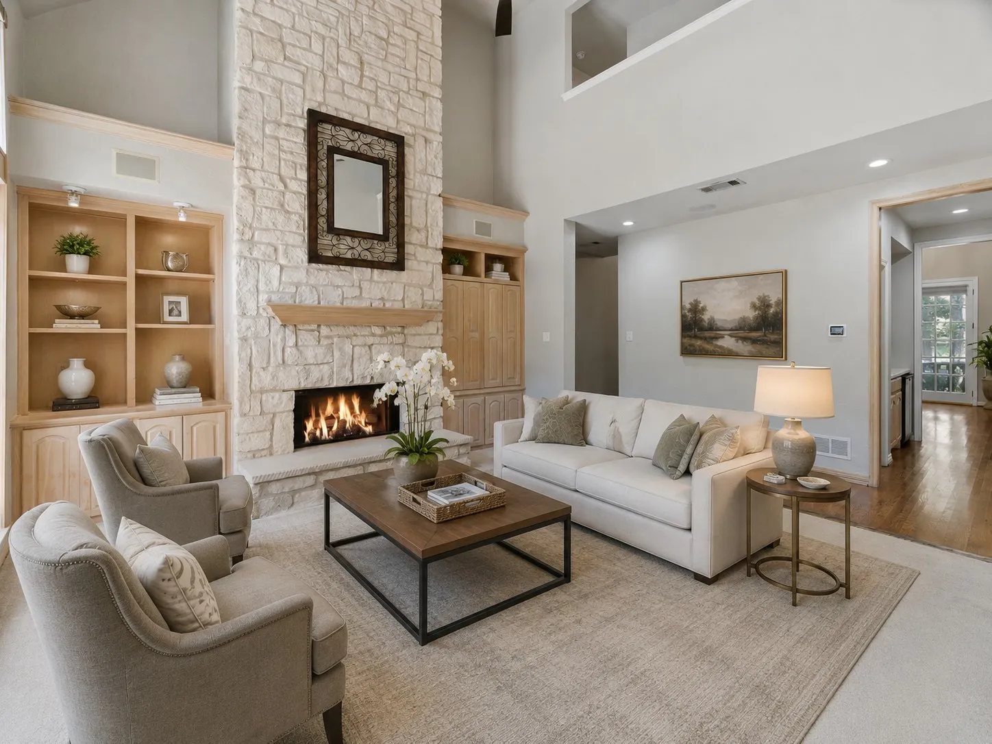 Virtually Staged Family Room