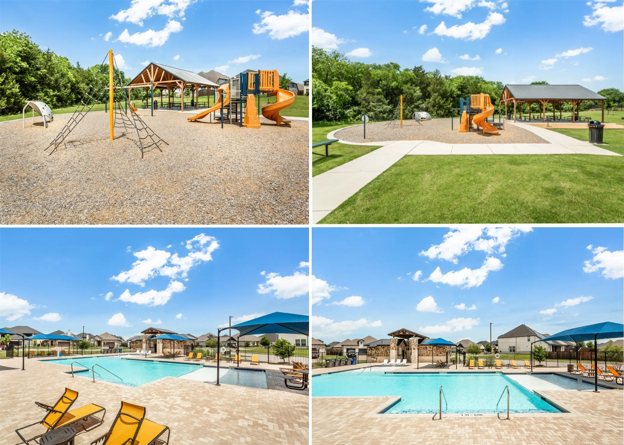 Residents enjoy exceptional neighborhood amenities including a resort-style community pool with shaded lounge areas, splash and tanning features, beautifully maintained greenbelts, scenic walking trails, expansive open green space, playgrounds, and covered picnic pavilions perfect for gatherings and outdoor recreation. This thoughtfully designed community offers the ideal blend of relaxation, recreation, and neighborhood charm.