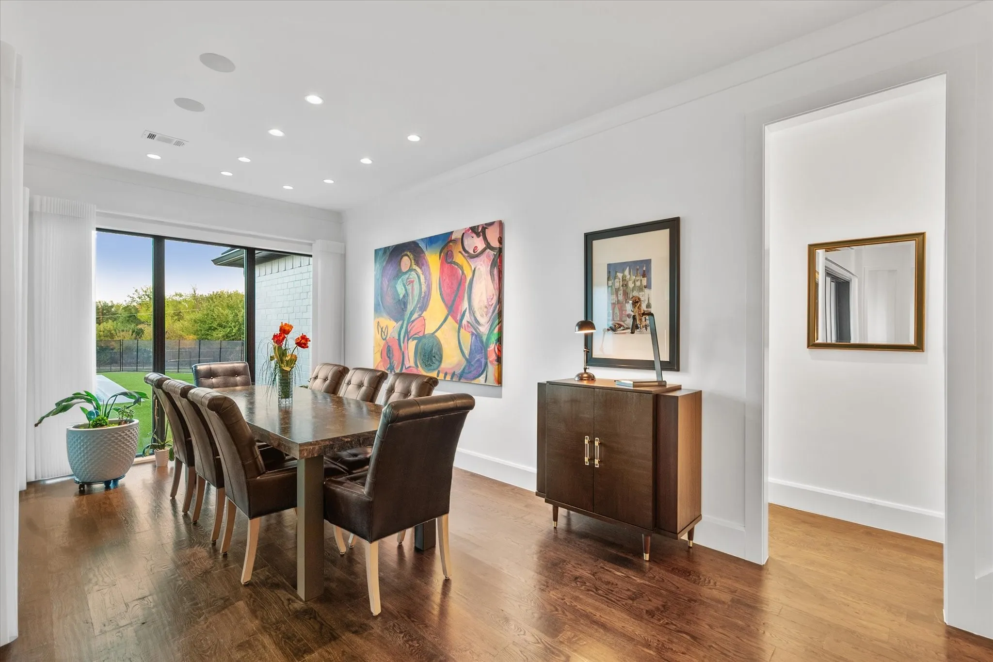 Hardwood flooring throughout