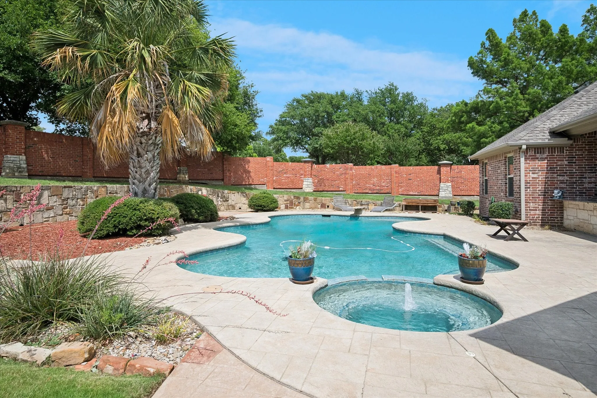 Pool Area from Backyard