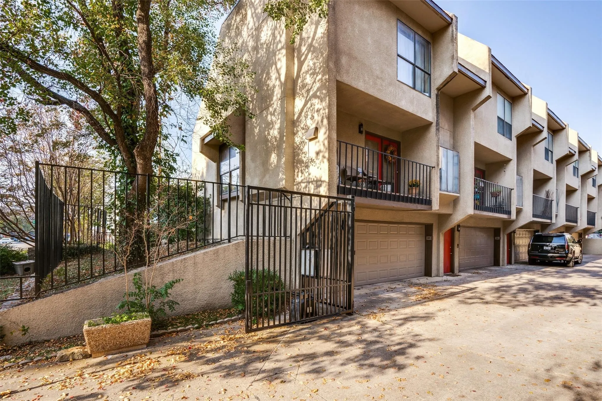 Entrance into gated community.