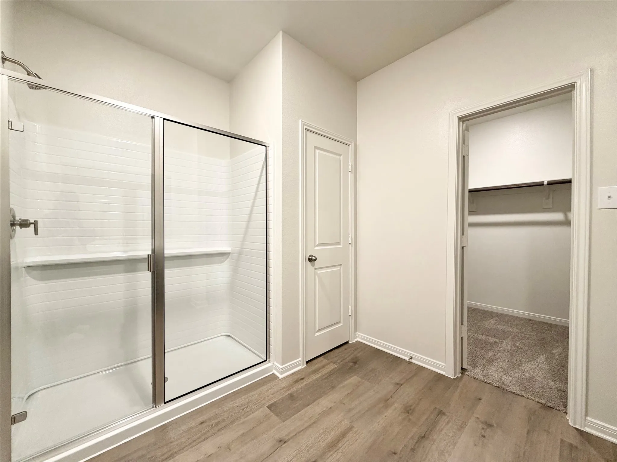 Primary bathroom with walk in shower