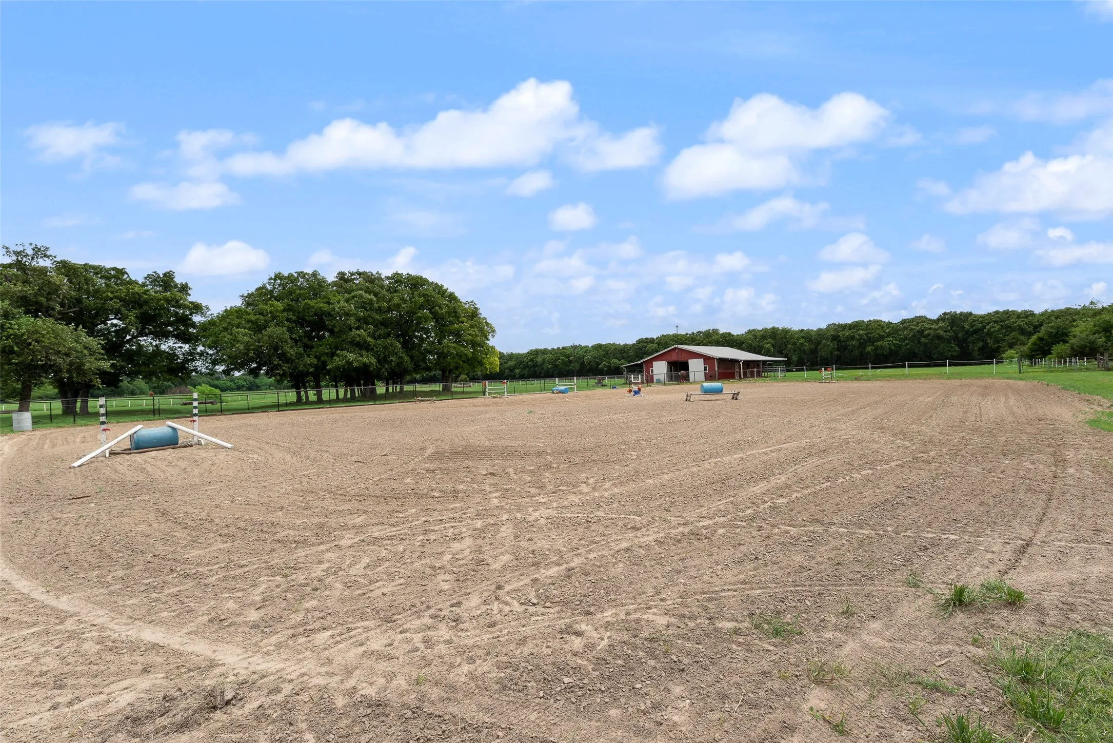 Outdoor Arena with improved sand footing.