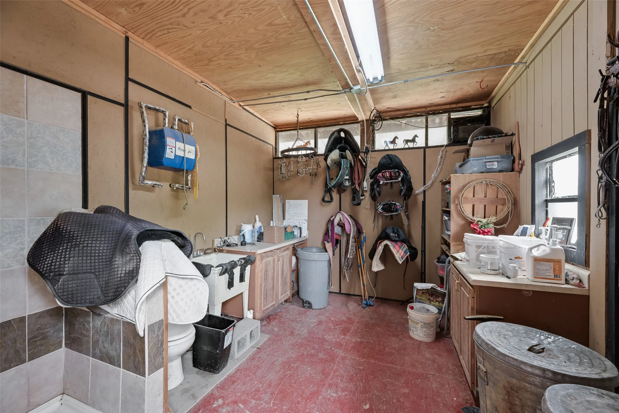 Tack Room - There is also a Feed Room in the barn.