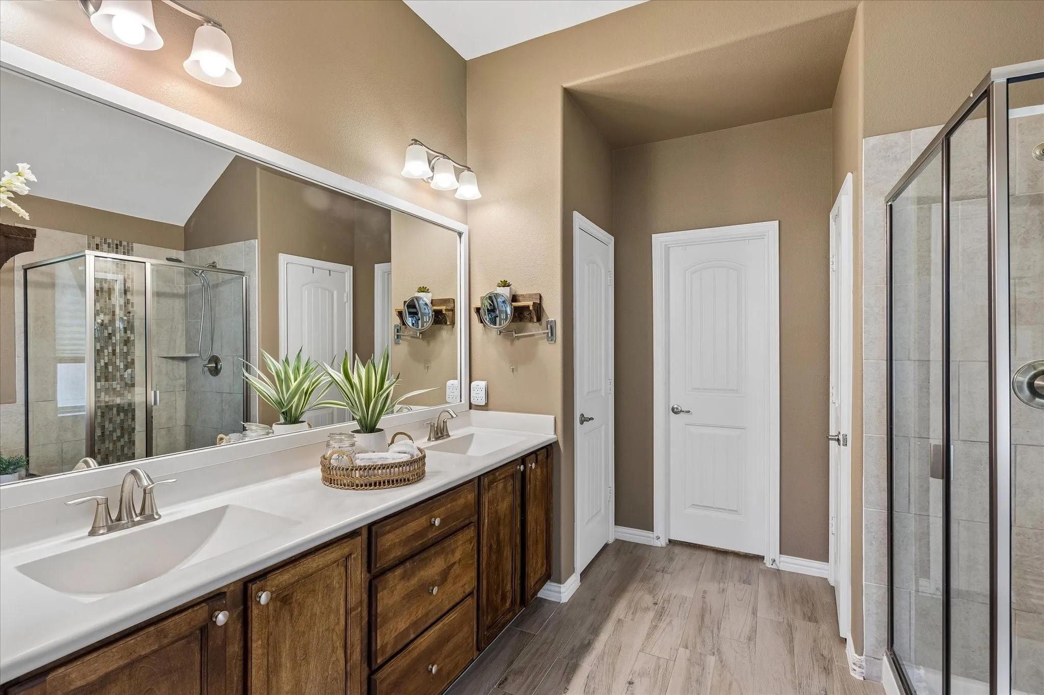 Primary bathroom with double Vanity.