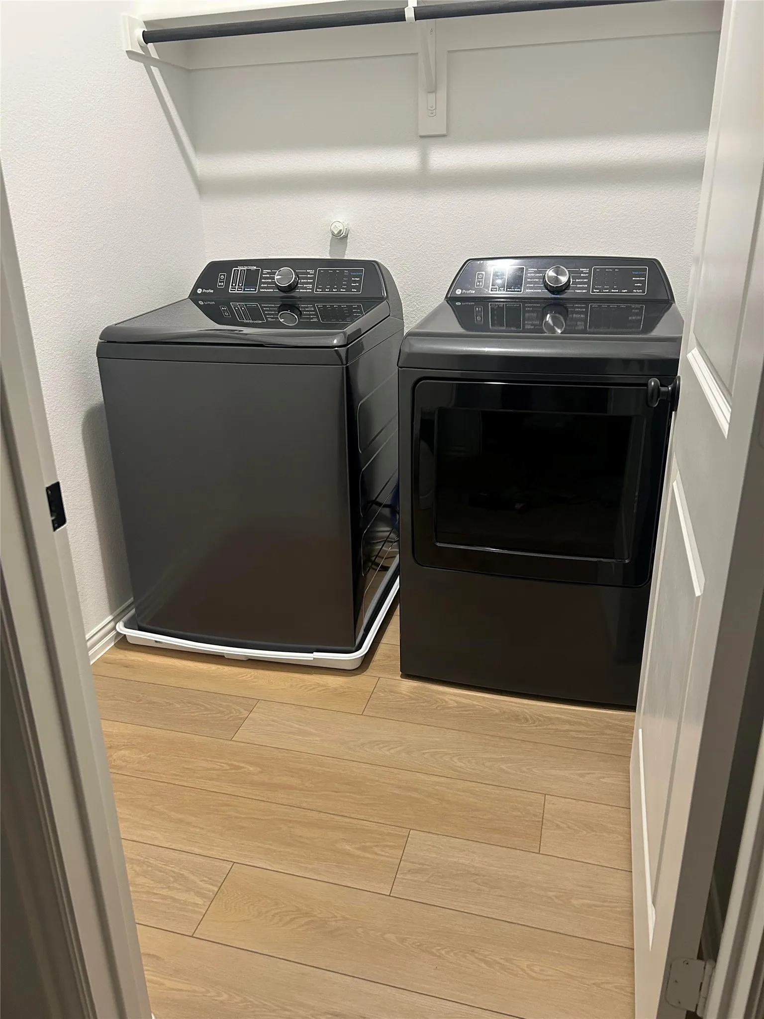 Dedicated laundry with full size washer and dryer Included.