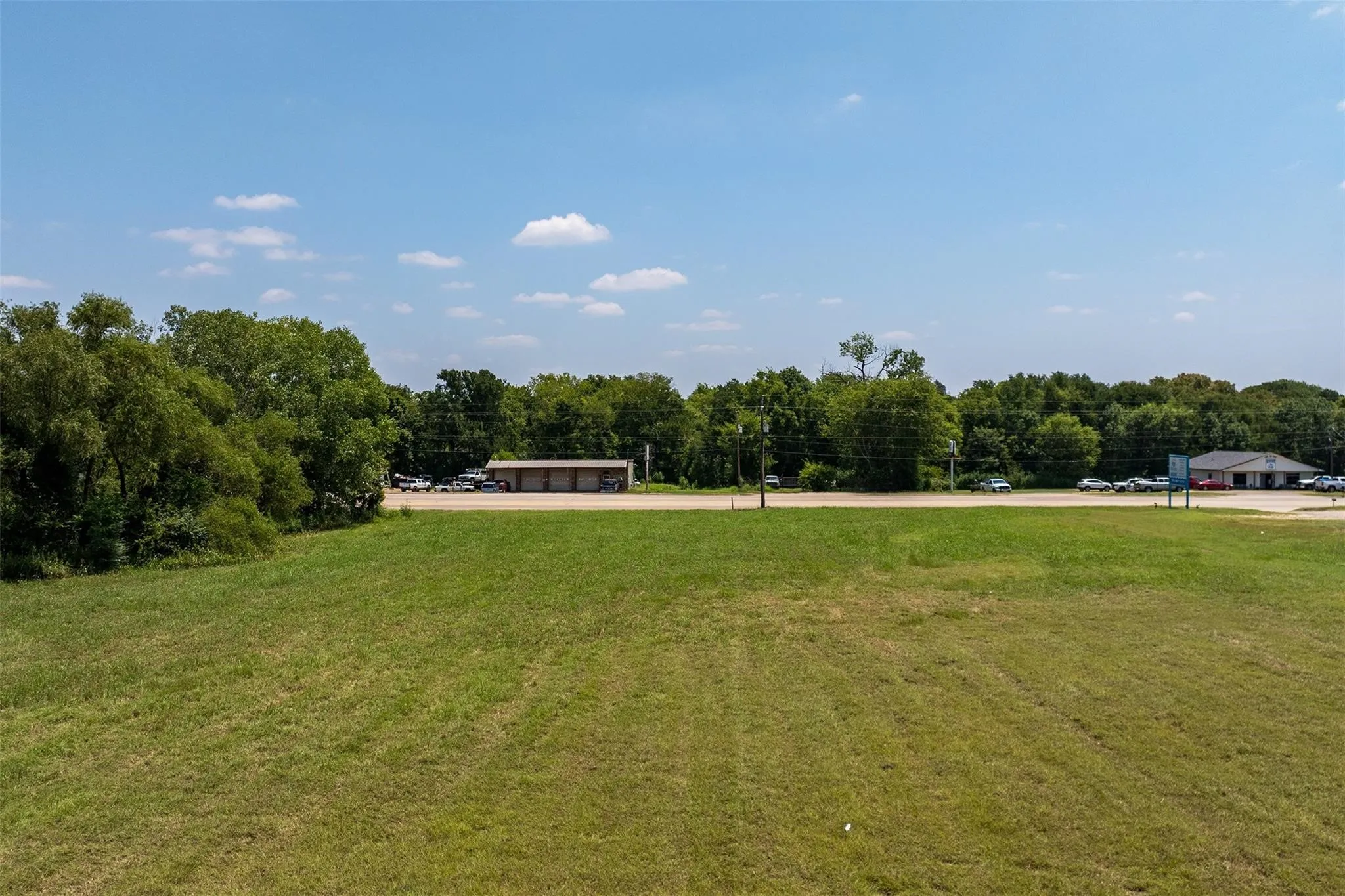 Expansive green field with a level topography
