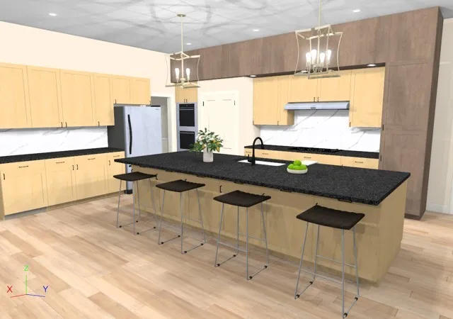 Rendering of proposed construction. Buyer to customize finish out.