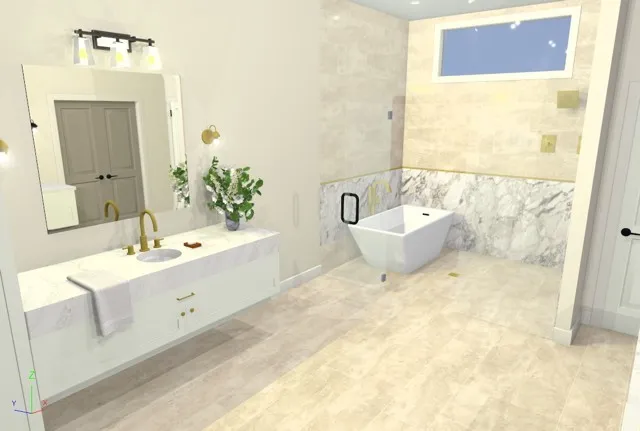 Rendering of proposed construction. Buyer to customize finish out.