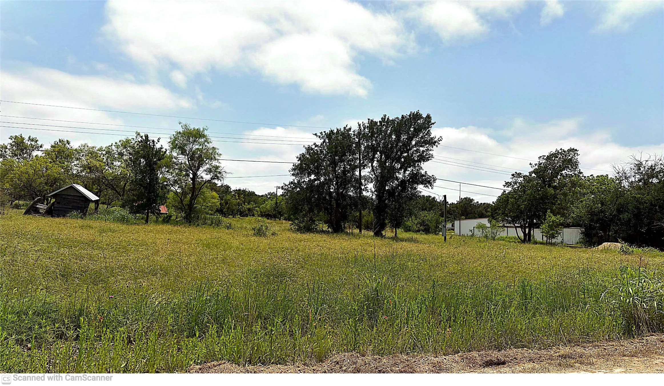 Expansive undeveloped land featuring mature trees and a rustic outbuilding