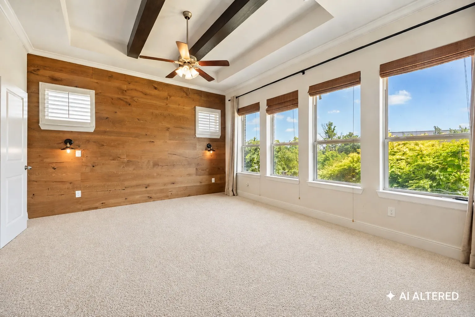 Primary bedroom - AI altered to show what it would look like with carpet