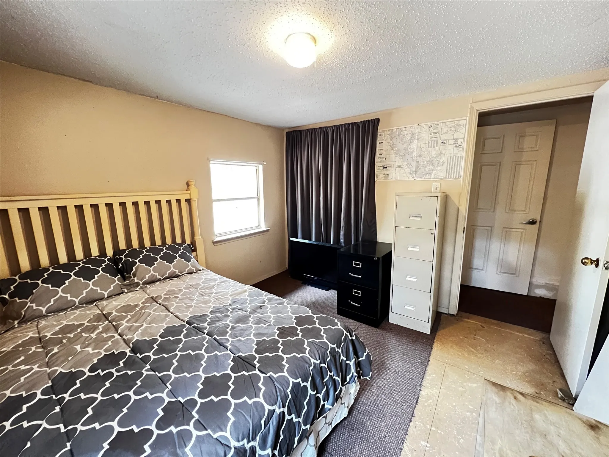Back Bedroom featuring neutral wall paint, two windows, and a ceiling-mounted light fixture