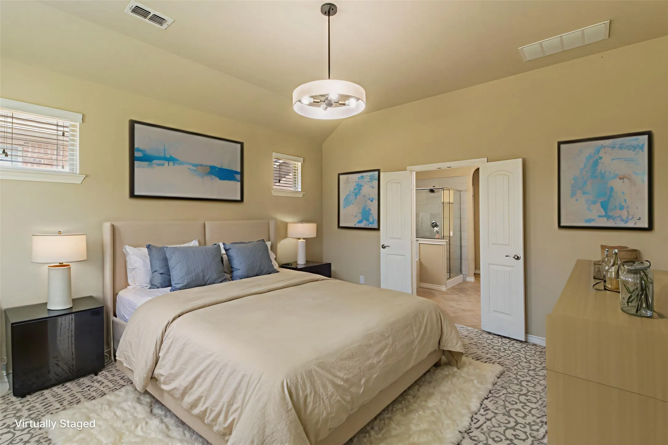 Primary suite - virtually staged