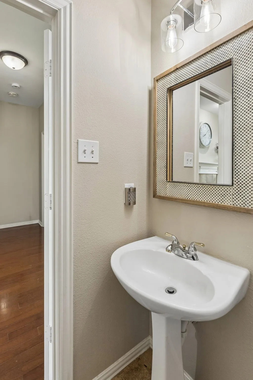 Powder room on the first floor. Convenient for guests!