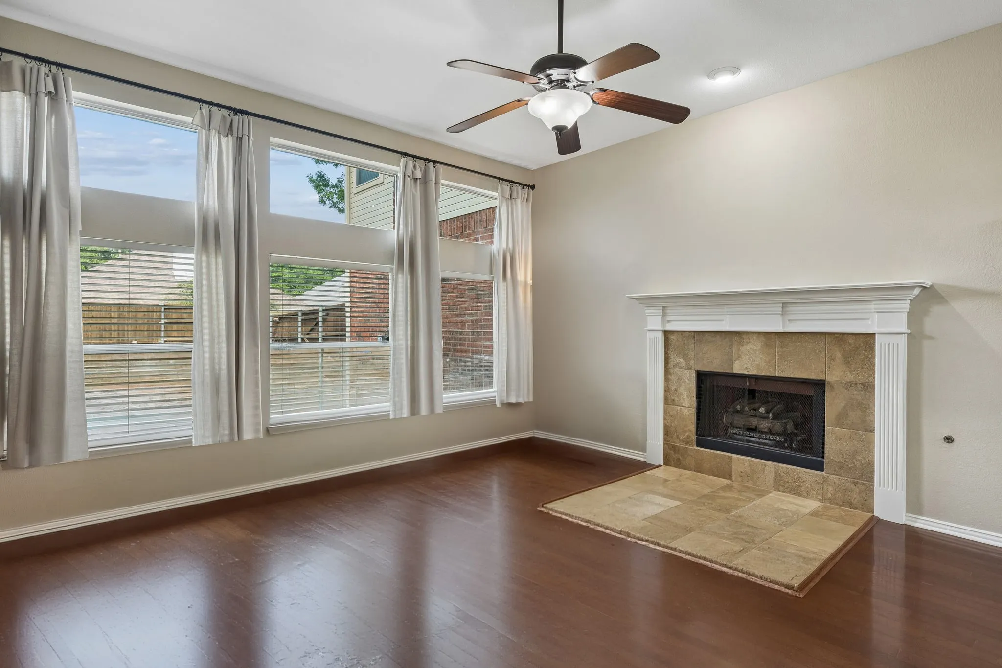 Another view of the spacious family room.