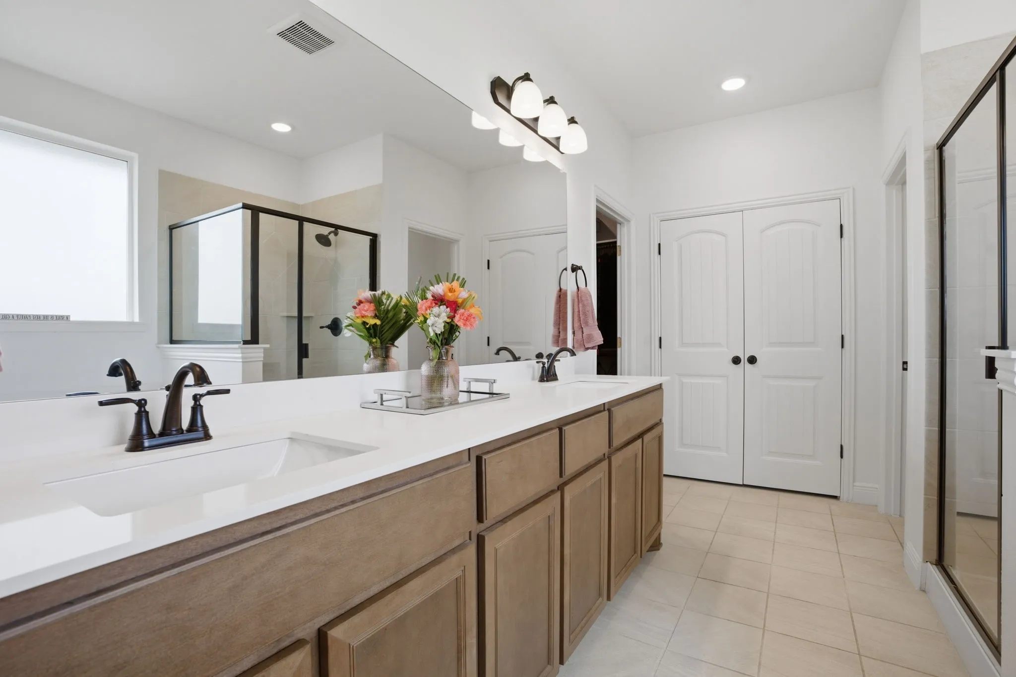 Sparkling clean with ample cabinet storage.