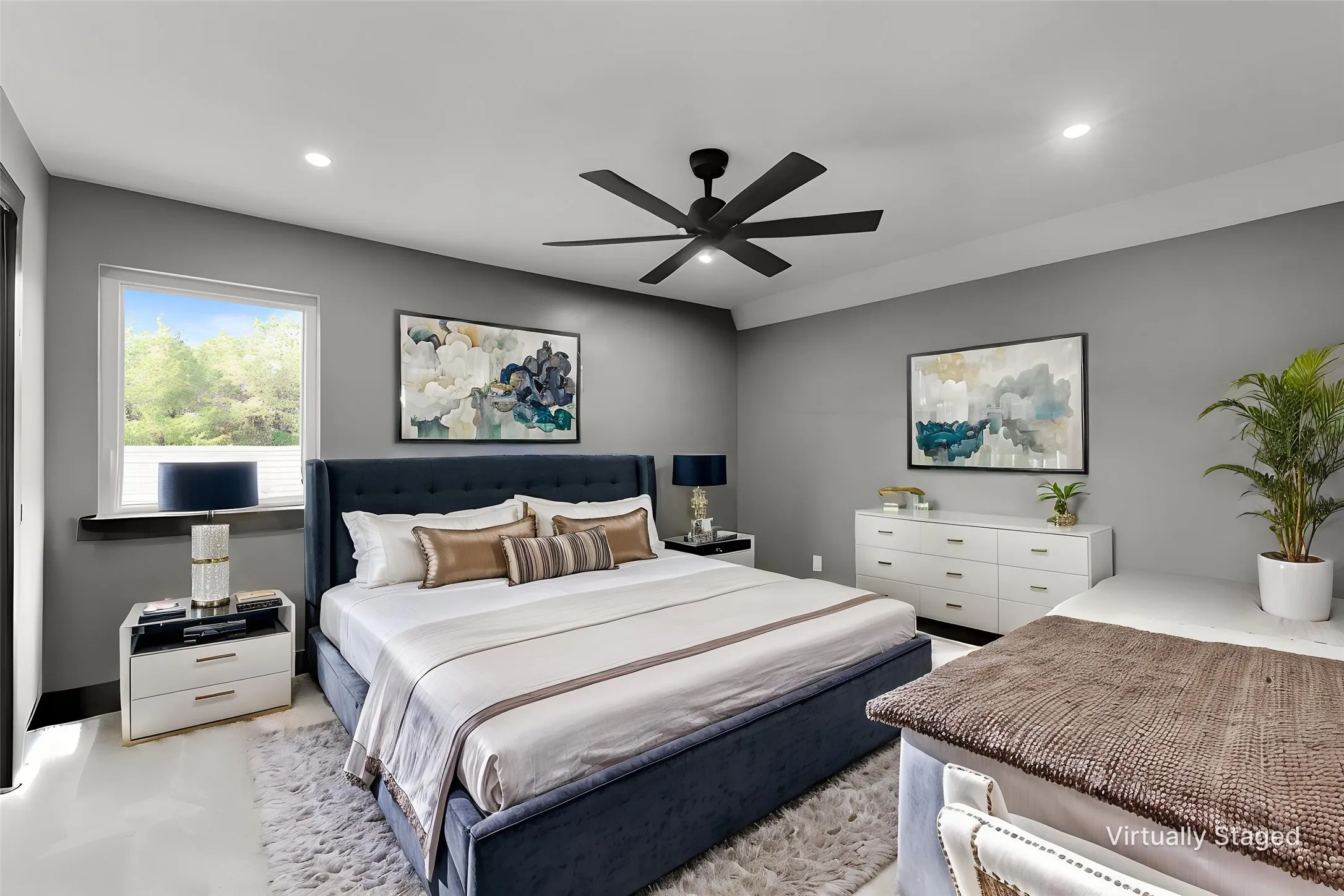 SECOND FLOOR BEDROOM WITH JACK AND JILL BATHROOM VIRTUALLY STAGED