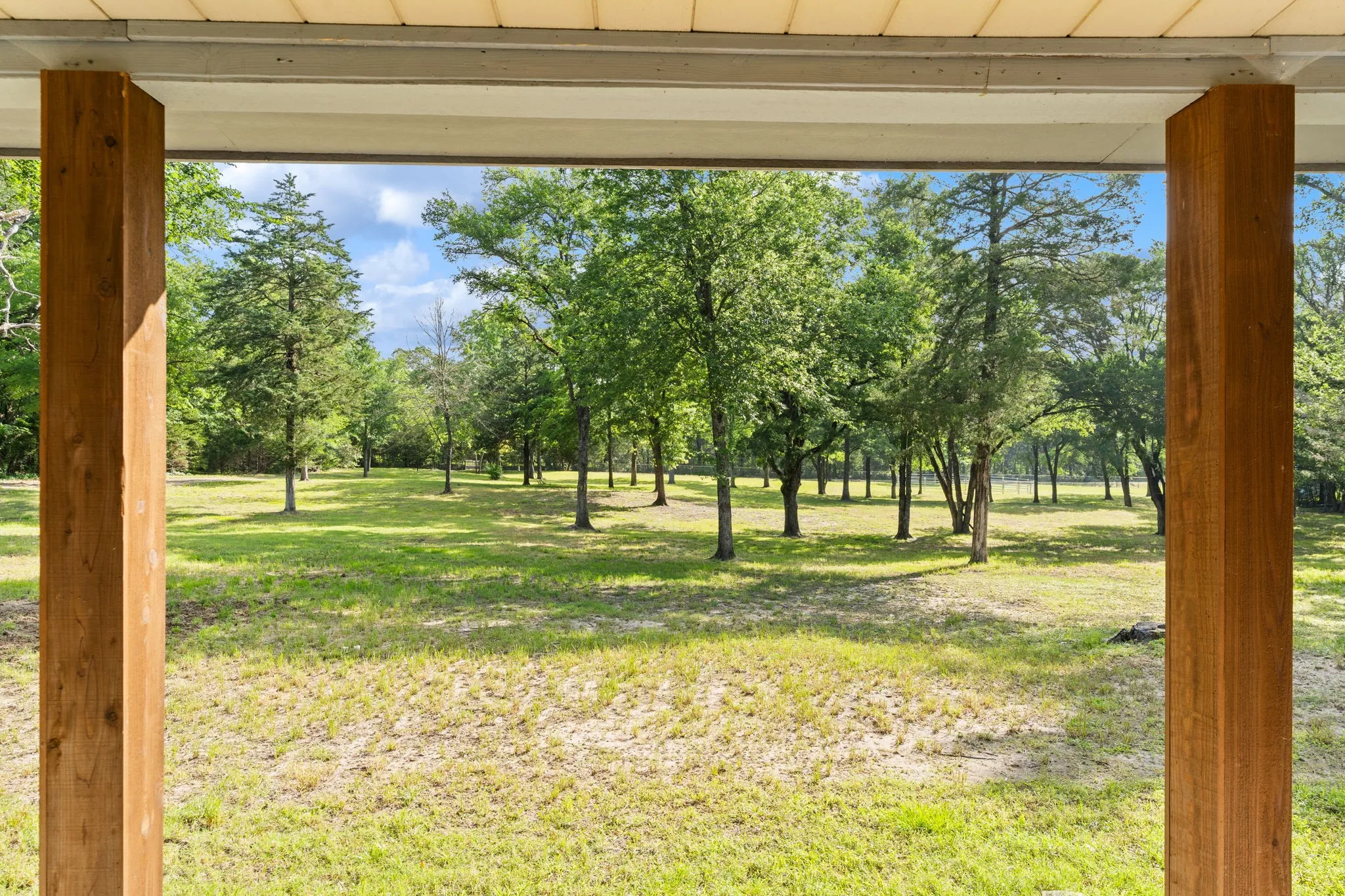 Expansive exterior grounds featuring mature trees and natural landscaping