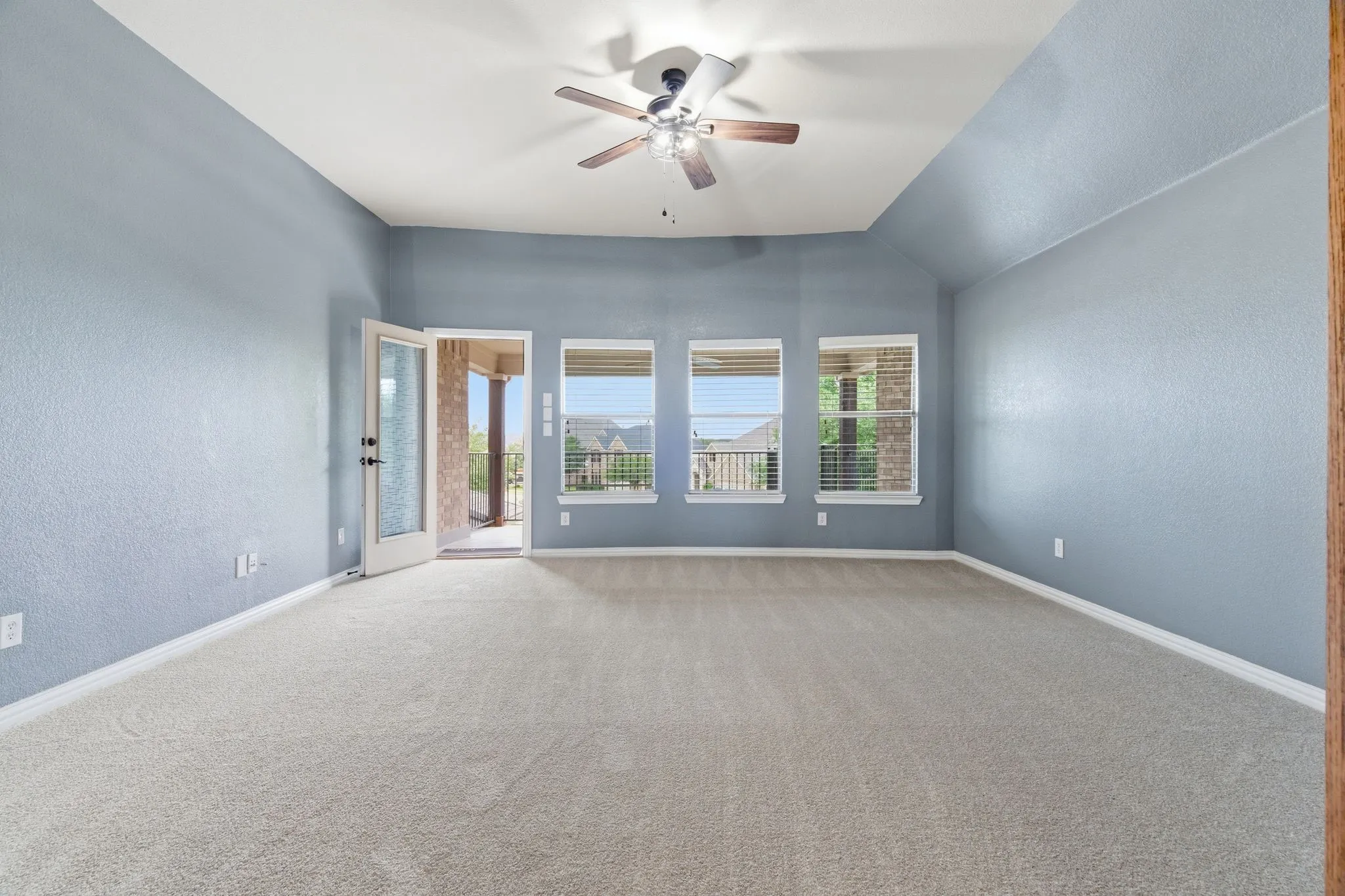 Game room with door to balcony.