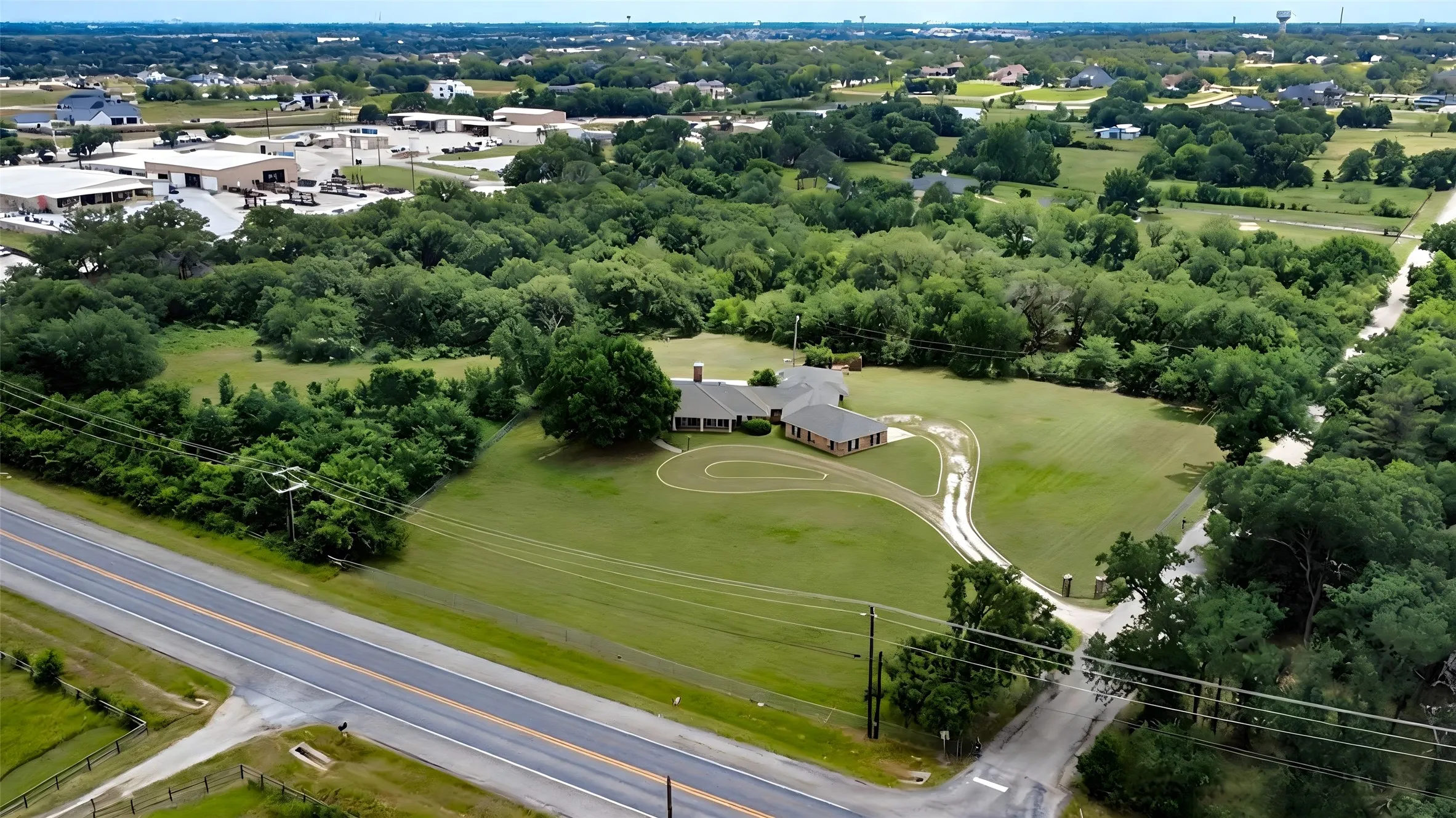 Aerial View - 10 Acre property and Home